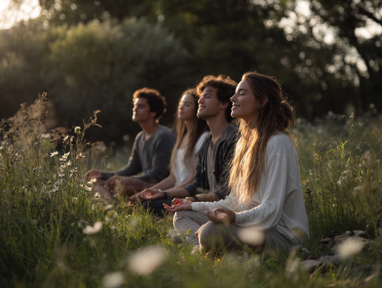 gopala_94290_A_serene_shot_of_a_group_of_young_men_and_women_si_7837ba00-0262-409d-9b3b-3be43c613b97