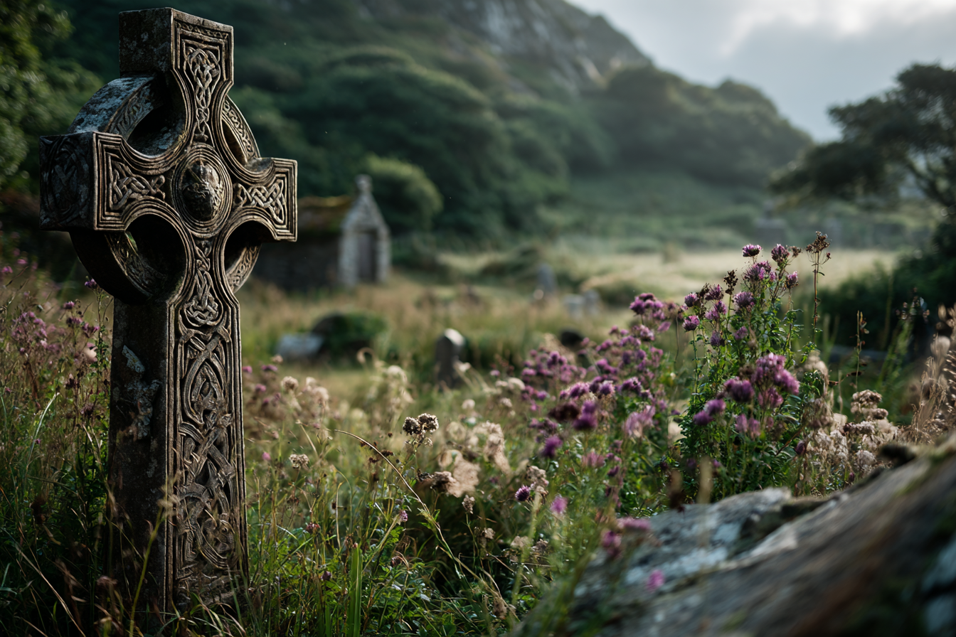 u6494123268_a_Celtic_cross_tombstone_in_a_graveyard_hilly_gra_c3e13725-2f8a-4c5d-8d69-28089d5ae439_3